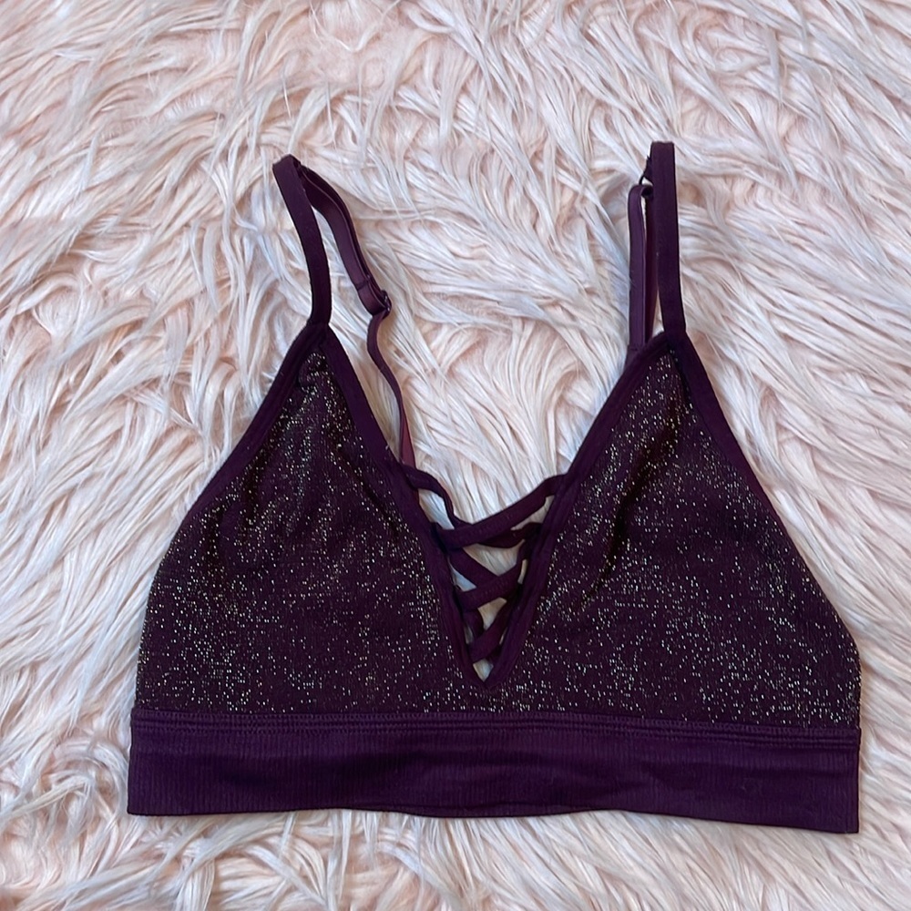 PINK‎ Victoria’s Secret Dark Purple Bralette Size XS